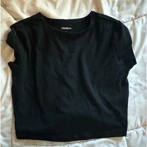 Medium black cropped t shirt!